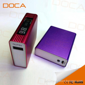 2013 New coming square portable power bank 5200mah for 3C products with DC5V input